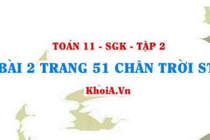Bài 2 trang 51 Toán 11 Tập 2 Chân trời sáng tạo